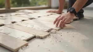 Płytki bez kleju na listwach